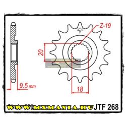 JT Sprockets első lánckerék, 268, Honda CR 125R/125RG