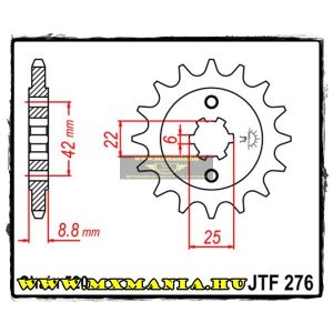 JT Sprockets első lánckerék, 276, Honda CB/CM