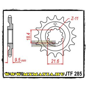 JT Sprockets első lánckerék, 285, Honda CR250/500