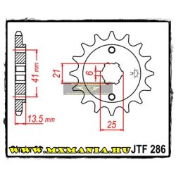 JT Sprockets első lánckerék, 286, CBR/NS/VF