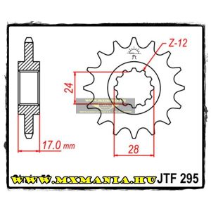 JT Sprockets első lánckerék, 295, Honda CBR