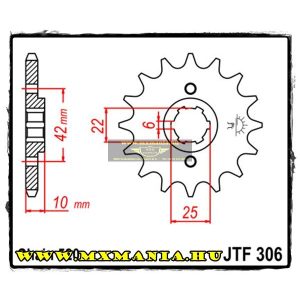 JT Sprockets első lánckerék, 306, Honda XL/NX