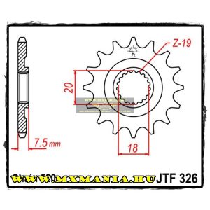 JT Sprockets első lánckerék, 326, Honda CR125