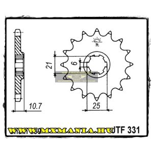 JT Sprockets első lánckerék, 331, CB750