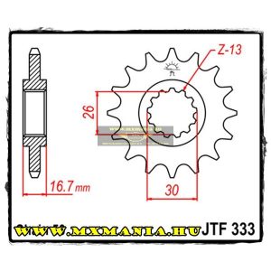 JT Sprockets első lánckerék, 333, CBR/VFR/CB/VTR