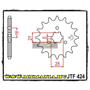 JT Sprockets első lánckerék, 424, Suzuki GT, Yamaha XS/RD , Kawasaki GPZ