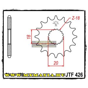 JT Sprockets első lánckerék, 426, Suzuki GN/ALT/LT/DR/RM Yamaha YT , Kreidler