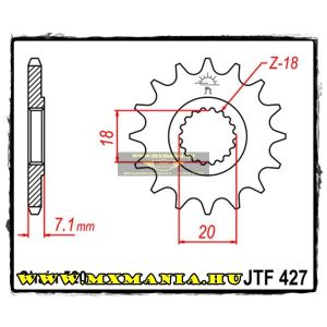 JT Sprockets első lánckerék, 427, Suzuki RM/PE