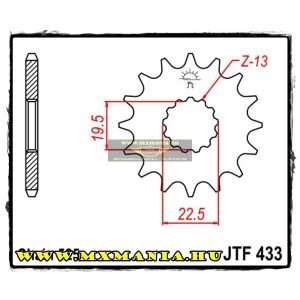 JT Sprockets első lánckerék, 433, Suzuki GSF/GSX-R/GSX/TM/TS/RG