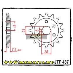 JT Sprockets első lánckerék, 437, Suzuki SP/DR
