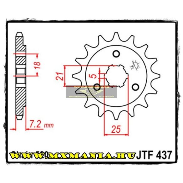 JT Sprockets első lánckerék, 437, Suzuki SP/DR