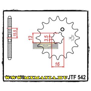 JT Sprockets első lánckerék, 542, Yamaha DT 80