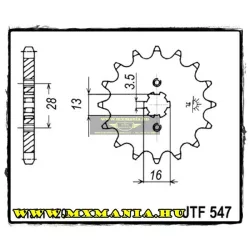   JT Sprockets első lánckerék, 547, Yamaha RX80 SE / chopper