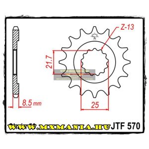 JT Sprockets első lánckerék, 570, Yamaha XT500