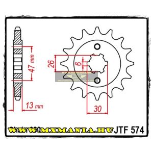 JT Sprockets első lánckerék, 574, Yamaha XV/TR1