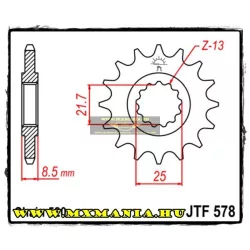 JT Sprockets első lánckerék, 578, Yamaha FZR/SR/XTZ
