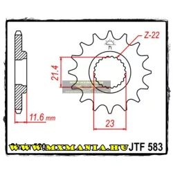 JT Sprockets első lánckerék, 583, Yamaha TT-R250