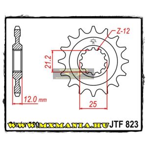 JT Sprockets első lánckerék, R 823, Husaberg és Husqvarna offroad motortipushoz