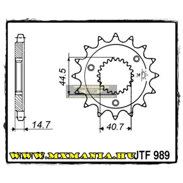 JT Sprockets első lánckerék, 989, Harley Davidson XLH tipushoz