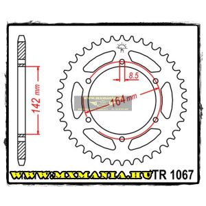 JT Sprockets hátsó lánckerék, 1067, Hyosung Road GT125