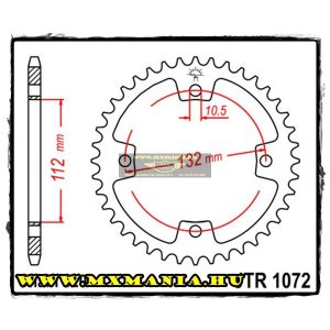 JT Sprockets hátsó lánckerék, 1072, Kymco ATV 250-300