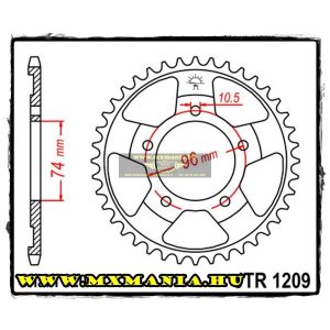 JT Sprockets hátsó lánckerék, 1209, Honda Road NSR250 