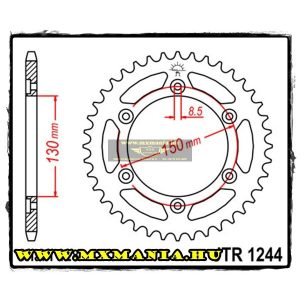 JT Sprockets hátsó lánckerék, 1244, Honda Road VT/VTR250,CBR250