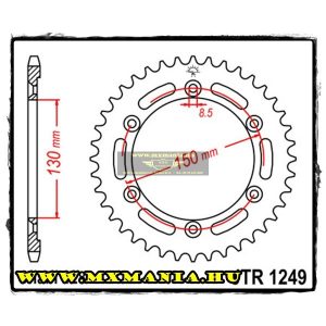 JT Sprockets hátsó lánckerék, 1249, Honda Road XLR125