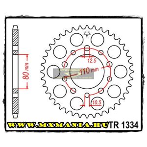 JT Sprockets hátsó lánckerék, 1334, Honda utcai motorokhoz