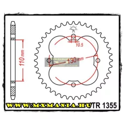 JT Sprockets hátsó lánckerék, 1355, Honda ATV TRX
