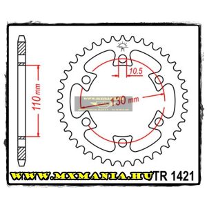 JT Sprockets hátsó lánckerék, 1421, Bombardier ATV DS650