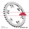 Jt sprockets hátsó lánckerék, 1421, bombardier atv DS650