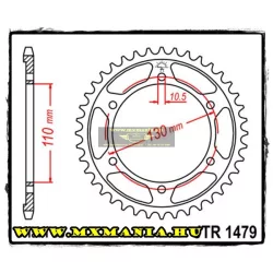 JT Sprockets hátsó lánckerék, 1479, Yamaha Road YZF R1