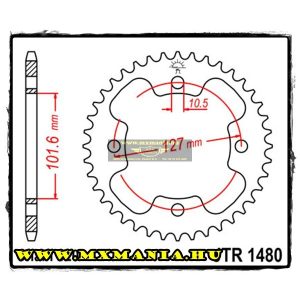 JT Sprockets hátsó lánckerék, 1480, 