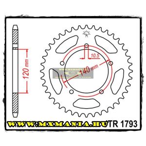 JT Sprockets hátsó lánckerék, 1793,Suzuki GSX-R