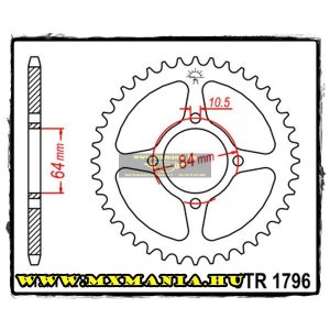 JT Sprockets hátsó lánckerék, 1796, Suzuki Road RV125