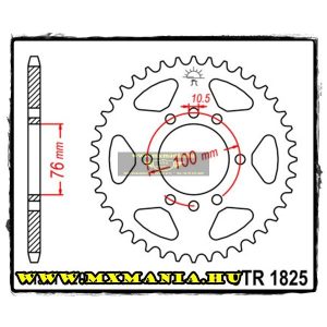 JT Sprockets hátsó lánckerék, 1825, Suzuki Road, OffRoad, ATV