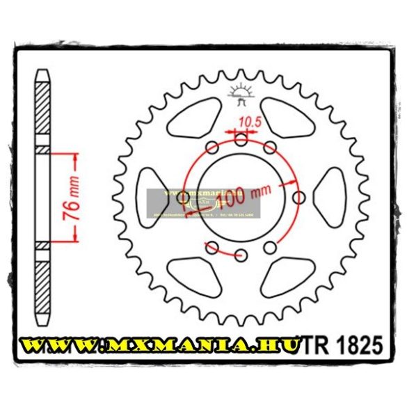 JT Sprockets hátsó lánckerék, 1825, Suzuki Road, OffRoad, ATV