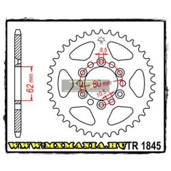   JT Sprockets hátsó lánckerék, 1845, Yamaha Off Road BW200 