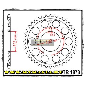 JT Sprockets hátsó lánckerék, 1873, Yamaha Road YZF-R6