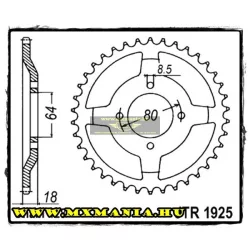   JT Sprockets hátsó lánckerék, 1925, Yamaha Road AG100-175