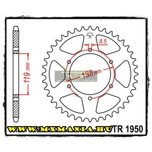 JT Sprockets hátsó lánckerék, 1950, Husaberg Off Road