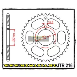 JT Sprockets hátsó lánckerék, 216,  Honda NSR