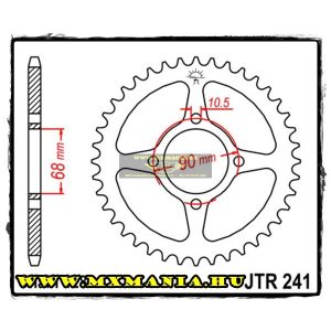 JT Sprockets hátsó lánckerék, 241, Hona MTX80-125