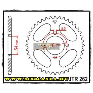 JT Sprockets hátsó lánckerék, 262, Honda Road C90/CE90