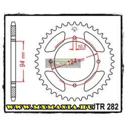JT Sprockets hátsó lánckerék, 282, Honda CB500/CB550