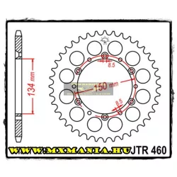   JT Sprockets hátsó lánckerék, 460, Kawasaki OffRoad motorokhoz