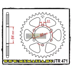 JT Sprockets hátsó lánckerék, 471, Kawasaki KE/KD