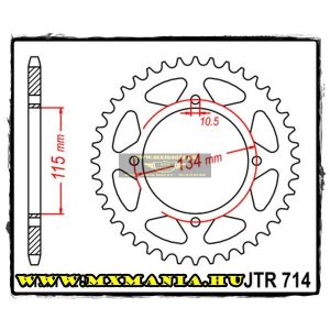 JT Sprockets hátsó lánckerék, 714, Cagiva Road 350 Elefant Paris Dakar