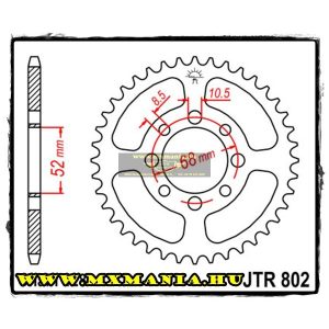 JT Sprockets hátsó lánckerék, 802, Suzuki/Kawasaki utcai motorokhoz